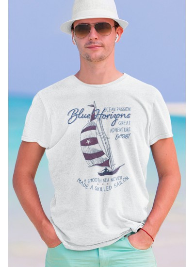 77542 Blue Horizones Unisex T-shirt  Moderaw  