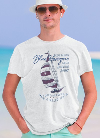 77542 Blue Horizones Unisex T-shirt  Moderaw  