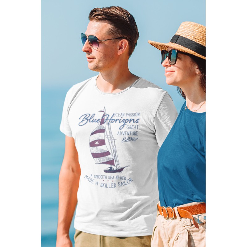 77542 Blue Horizones Unisex T-shirt  Moderaw  