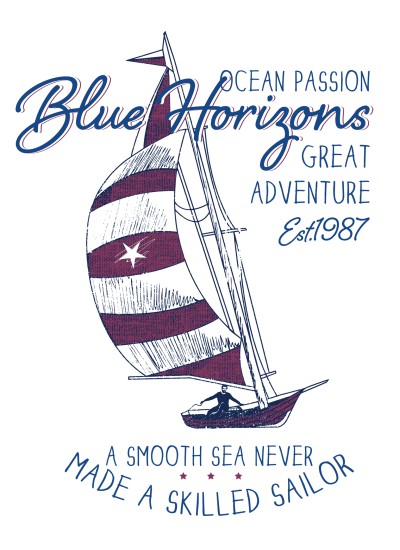 77542 Blue Horizones Unisex T-shirt  Moderaw  