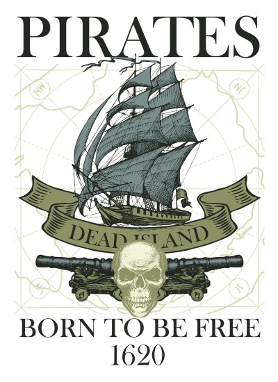 77544 Pirates T-shirt  Moderaw  