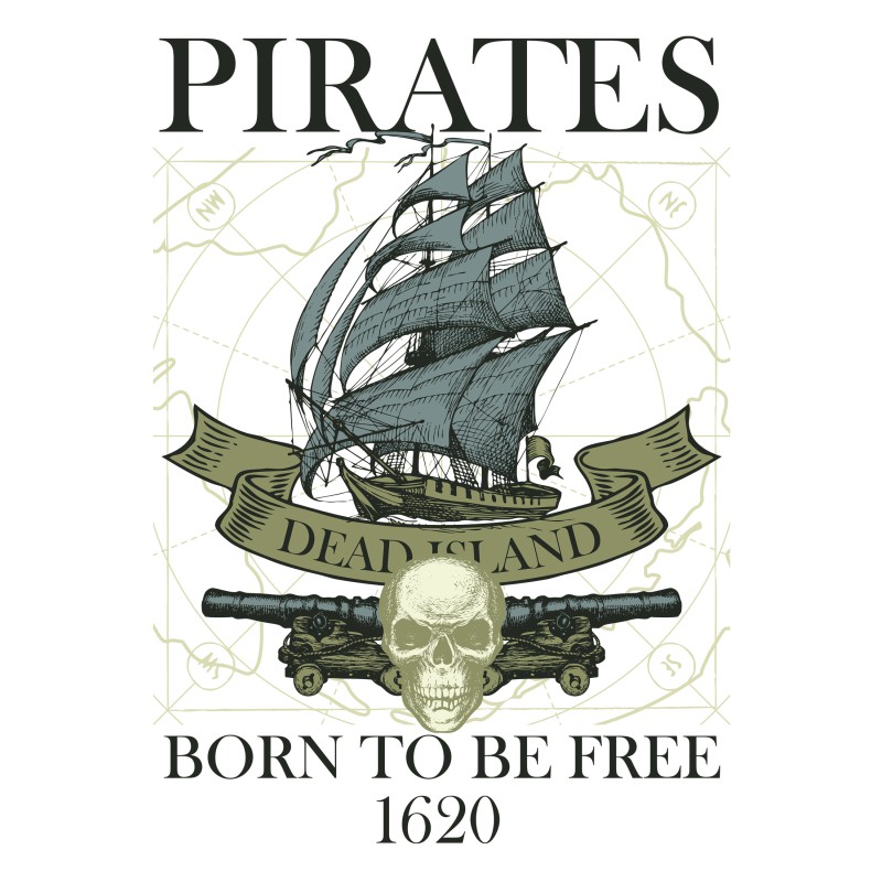 77544 Pirates T-shirt  Moderaw  