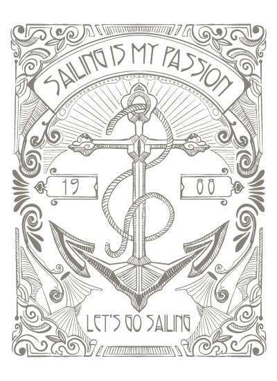 993  Let's  Go  Sailing  T-shirt  Moderaw  