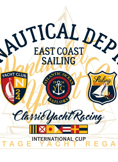 77549  Nautical  Dept.  T-shirt  Moderaw  