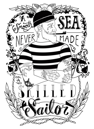 986  Skilled  Sailor  T-shirt  Moderaw  