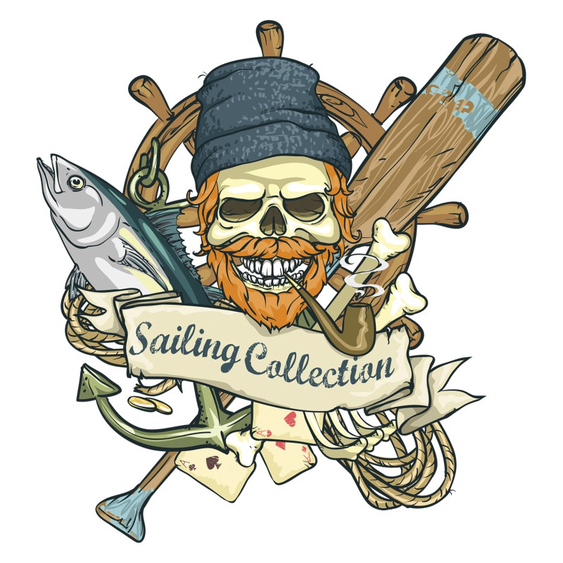 977  Skull  Sailor  T-shirt  Moderaw  