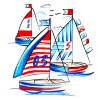 978  Watercolor  Sailing  T-shirt  Moderaw  