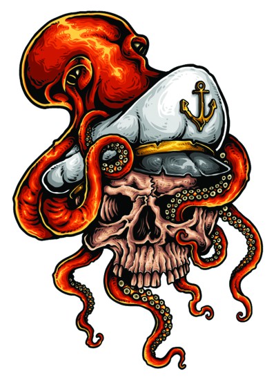 970 Octupus Sailor   T-shirt  Moderaw  