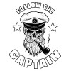 971 Follow The Skull Captain  T-shirt  Moderaw  