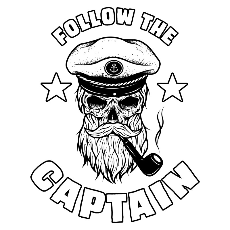 971 Follow The Skull Captain  T-shirt  Moderaw  