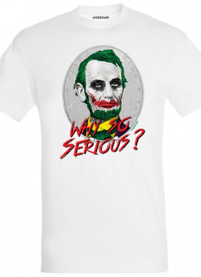 9889  White Moderaw T-shirt  Why So Serious