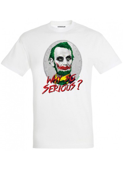 9889  White Moderaw T-shirt  Why So Serious