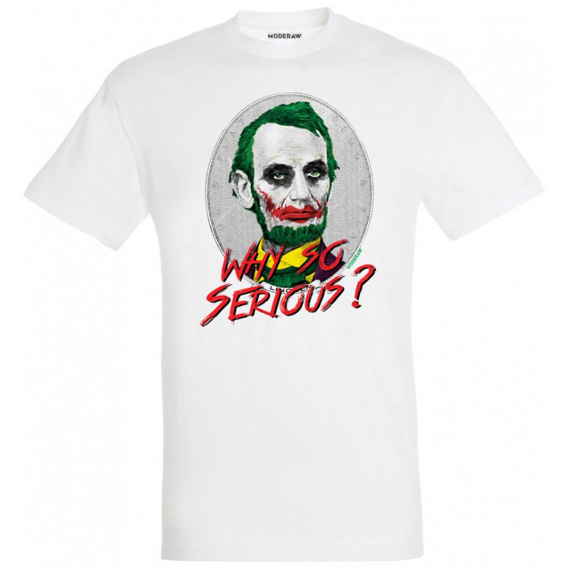 9889  White Moderaw T-shirt  Why So Serious